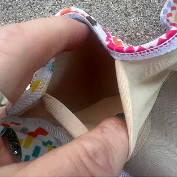 Victoria’s Secret floral dot paisley halter triangle bikini M/L - Picture 5 of 6